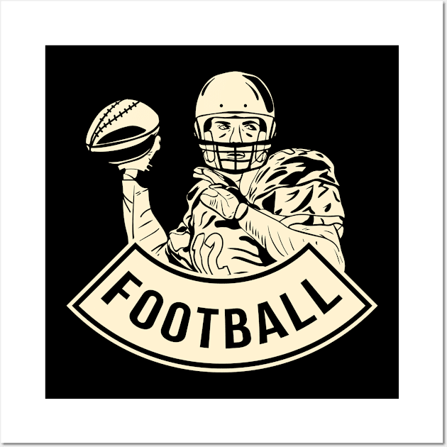 Football Player Wall Art by HBfunshirts